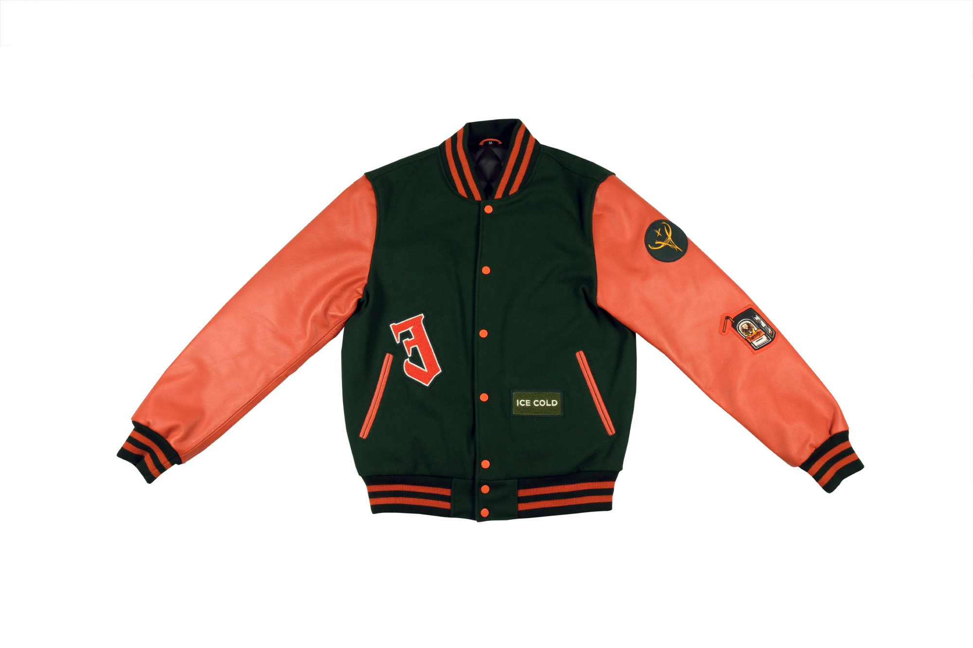 The Frosty Horn Leather and Wool Varsity Jacket