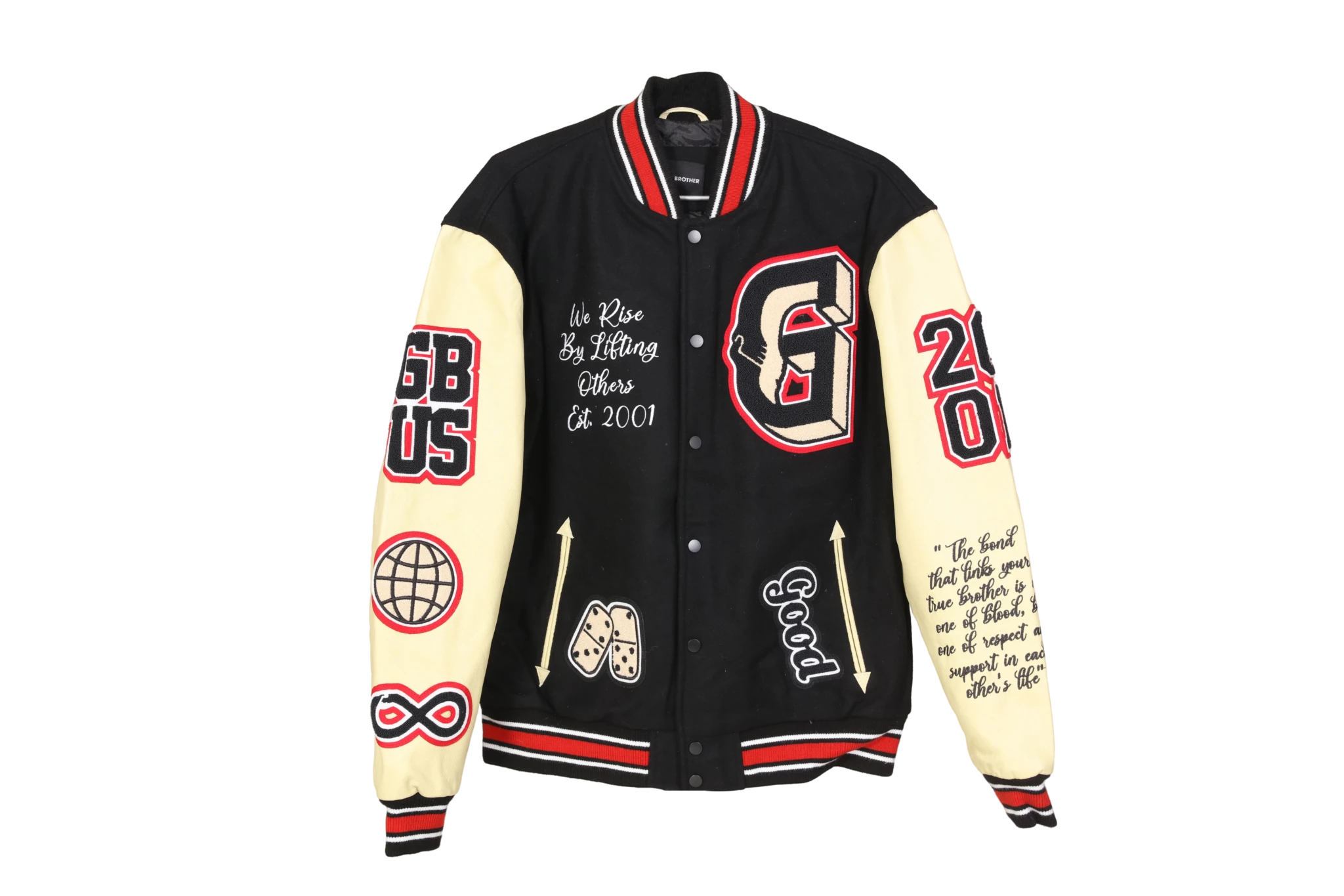 Good Brother Unity,Leather & Wool Varsity Jacket, Limited Edition